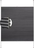 Merkloos Bolt Edge Honeycomb DeLuxus Rolgordijn - Grijs - 90x120 cm
