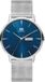 Danish Design Akilia Day/Date IQ68Q1267 Heren Polshorloge - Zilverkleurig Staal - Blauwe Wijzerplaat - 41mm