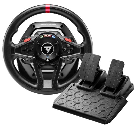 Thrustmaster T128-P SimTask Pack - voor PS5 PS4 en PC - Bundel T128 met pedaalset en racestuurbevestiging