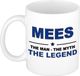 Bellatio Decorations Mees cadeau mok - man myth legend - naam koffiemok / beker - wit en blauw - 300 ml - verjaardag