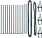 vidaXL Poteau de clôture avec base en béton 13 pcs acier thermolaqué vert