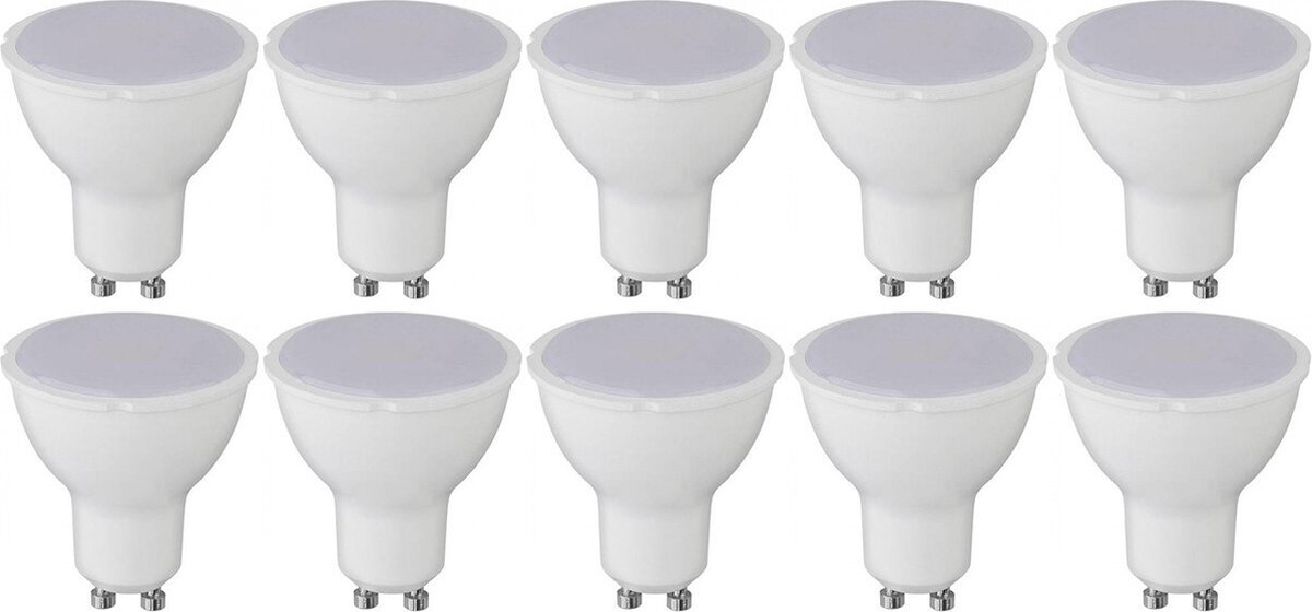 Qualu LED Spot 10 Pack - GU10 Fitting - 4W - Helder/Koud Wit 6400K