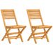 VidaXL Tuinstoel Terras Teak 2 stuks 47x62x90 cm