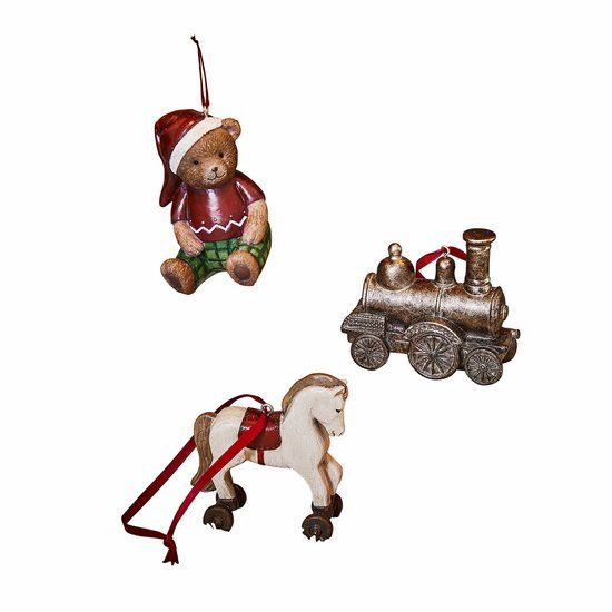 Loberon Hanger set van 3 Larielle bont