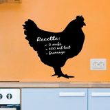 Ambiance Sticker Schoolbordsticker - uitwisbare zelfklevende muurstickers - KIP - 55x55cm