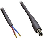 BKL DC plug (m) 5,5 x 2,1mm stroomkabel met open einde - max. 7A / zwart - 5 meter