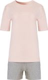 By Louise Dames Korte Pyjama Set Shortama Roze - Maat XL