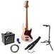 JET Guitars JJB-300 Pink guitare basse électrique set de démarrage