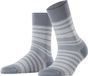 FALKE Sunset Stripe drukvrije comfort tailleband lyocell sokken dames grijs - maat 35-38