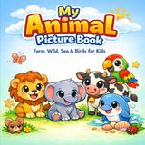 My Animal Picture Book: Farm, Wild, Sea & Birds for Kids Ages 2–5 | Learn Animal Names with Cute Pictures