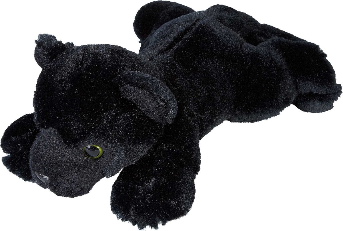 Ravensden Pluche knuffel dieren Zwarte Panter 25 cm - Speelgoed wilde dieren knuffelbeesten