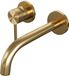 Brauer Gold Edition Robinet de lavabo encastrable - Bec courbé - Rond - Or