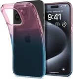 Spigen Liquid Crystal iPhone 15 Pro Hoesje Back Cover Blauw Roze