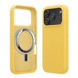 kwmobile telefoonhoesje geschikt voor Apple iPhone 17 Pro Max - Hoesje met magneet compatibel met MagSafe - Smartphone case in stralend geel