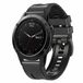 By Qubix Qubix - 26mm Quickfit Horlogeband Leer & Siliconen - Donkergrijs - Geschikt voor Garmin Quatix 8 - 51mm