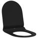 vidaXL Toiletbril Verstelbaar Zwart 50 x 36,5 x 5 cm Polypropyleen