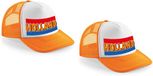 Bellatio Decorations 4x stuks oranje snapback cap/ truckers pet Holland vlag dames en heren - supporter - Koningsdag/ EK/ WK caps