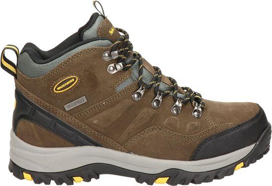 Skechers Heren Veterboots Kaki Maat 43