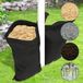 Merkloos Set van 4 Sacs de lest pour tente de réception et pavillon – Imperméable, Noir