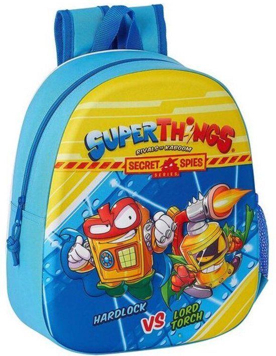 3D Kinderrugzak SuperThings Licht Blauw - 10L - Polyester - Blauw