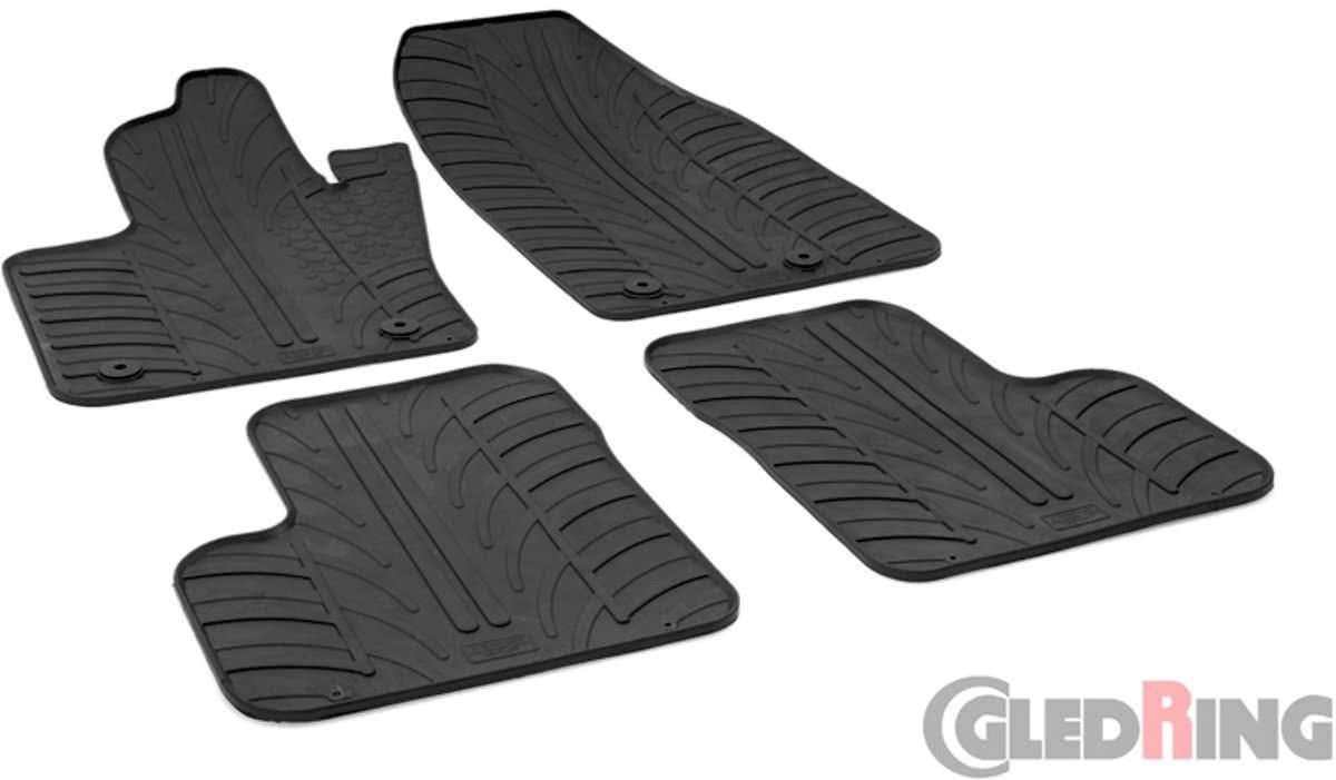 Gledring Rubbermatten Fiat 500X 2015- & Jeep Renegade Na 02/2015- (T Profiel 4-delig + Montageclips)
