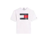Tommy Hilfiger T-shirt wit Jongens Katoen Ronde hals Logo - maat 110