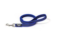 Julius-K9 Color & Gray antislip hondenriem met handvat, 20 mm x 1,2 m, blauw/grijs, 216GM-B-1,2