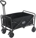 AXI SB120 Opvouwbare Bolderwagen – Zwart – Met Trekstang, Remmen en Hoes – 60 kg Draagvermogen