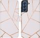 iMoshion Book Case for Samsung Galaxy S21 FE - White Graphic