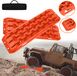 UISEBRT 2x Hulp bij het wegrijden in offroad-omstandigheden, tractiemat, gripmat, hulp bij het wegrijden in modder, zand en sneeuw, tractieband, tractiehulp, zandplaten voor campers, personenauto's en vrachtwagens, oranje