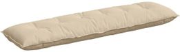 vidaXL Coussin de dossier crème 180 x 50 cm microfibre tissu