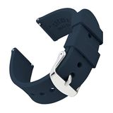 Archer Watch Straps - Vervangende Quick Release Horlogebanden van Zacht Siliconen Rubber voor Dames en Heren (Donkerblauw, 24mm)