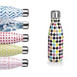 IBILI Thermosfles met dubbele wand, Arlequin, 350 ml, 18/10 roestvrij staal, herbruikbaar