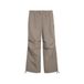 PUMA Wardrobe Essentials geweven parachutebroek voor dames M, Mouse Gray Beige