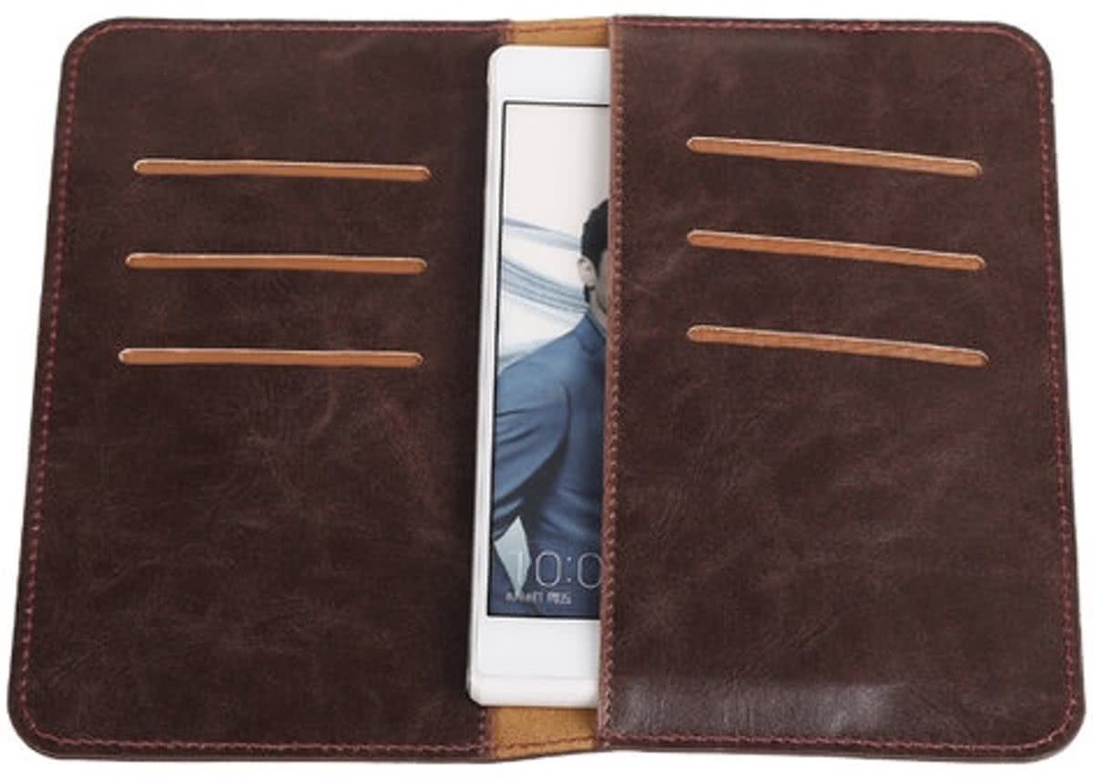 Best Cases Mocca Pull-up Medium Pu portemonnee wallet voor Huawei Y5 - 8718883820630