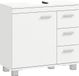 Merkloos Badkamerkast - 3 Laden - Dempende Sluiting - Gootsteen - Houten Frame