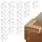 HoneyHolly Randbescherming voor baby's, 16 stuks, zacht, hoekbescherming, babyrandbescherming, zelfklevend, transparant, extra sterke lijm, hoekbescherming voor bureau, kinderbed, eettafel, 16 stuks