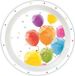 Procos S.A. Assiettes réutilisables en plastique avec ballons - Multicolore - 20cm