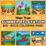 SUMMER RELAXATION Coloring Book