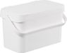 SmartStore Food Waste Caddy 5 L | Wit | Keukenrecycling en compost | Bin met handgrepen | Gerecycled kunststof | 10 jaar garantie | L29 x B17 x H17 cm