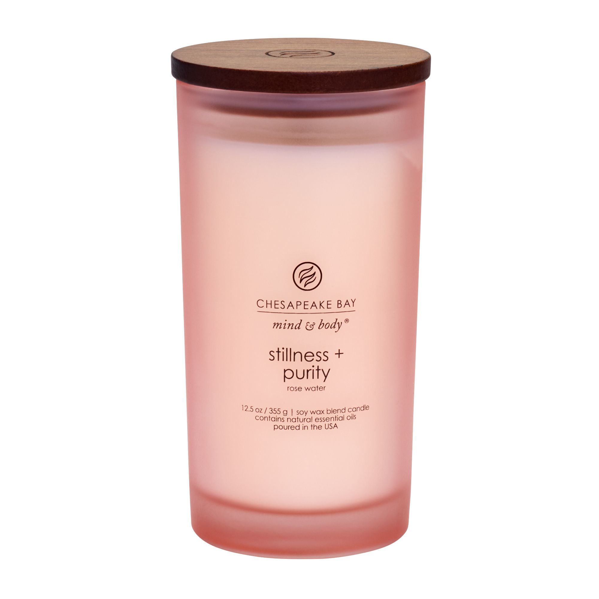 Chesapeake Bay Stillness & Purity Rose Water Geurkaars - Roze - Cilinder - 70 uur