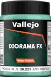 Vallejo Modelbouwdecoratie - 26223 Water Textures 223 - Tropisch Blauw - 200ml Effecten potje