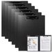VINATO Set van 6 klemborden, A4, harde map met tang, documentenmap A4, dubbele tang 360° draaibaar, clipboards met deksel, lichte documentenhouder voor kantoor, bouwplaats, school