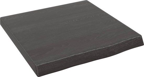 vidaXL Wandschap - 40x40x(2-4)cm - behandeld - massief - eikenhout - donkerbruin