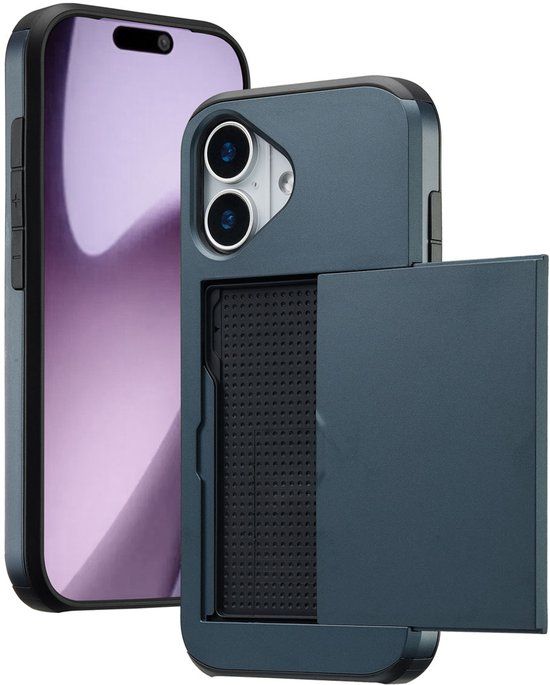 imoshion Hoesje met Pasjeshouder - Geschikt voor Apple iPhone 17 - Donkerblauw