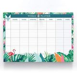 joeji's Kitchen Weekplanner Pad Afscheurvellen 60 pagina's A4-organizer, 100 g/m², offsetpapier, geperforeerd gat om op te hangen, plan je wekelijkse tijdschema (Aqua)