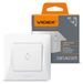 Videx Binera 10A, bouton de sonnette encastré, blanc