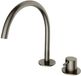 Hotbath Cobber - Wastafelmengkraan - Zonder Waste - Laag - Geborsteld Zwart PVD - Opbouw - Messing - V07