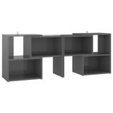 vidaXL TV-meubel 104x30x52 cm bewerkt hout hoogglans grijs