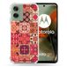 Cokitec Motorola G55 5G hoes textuur cementtegels rood
